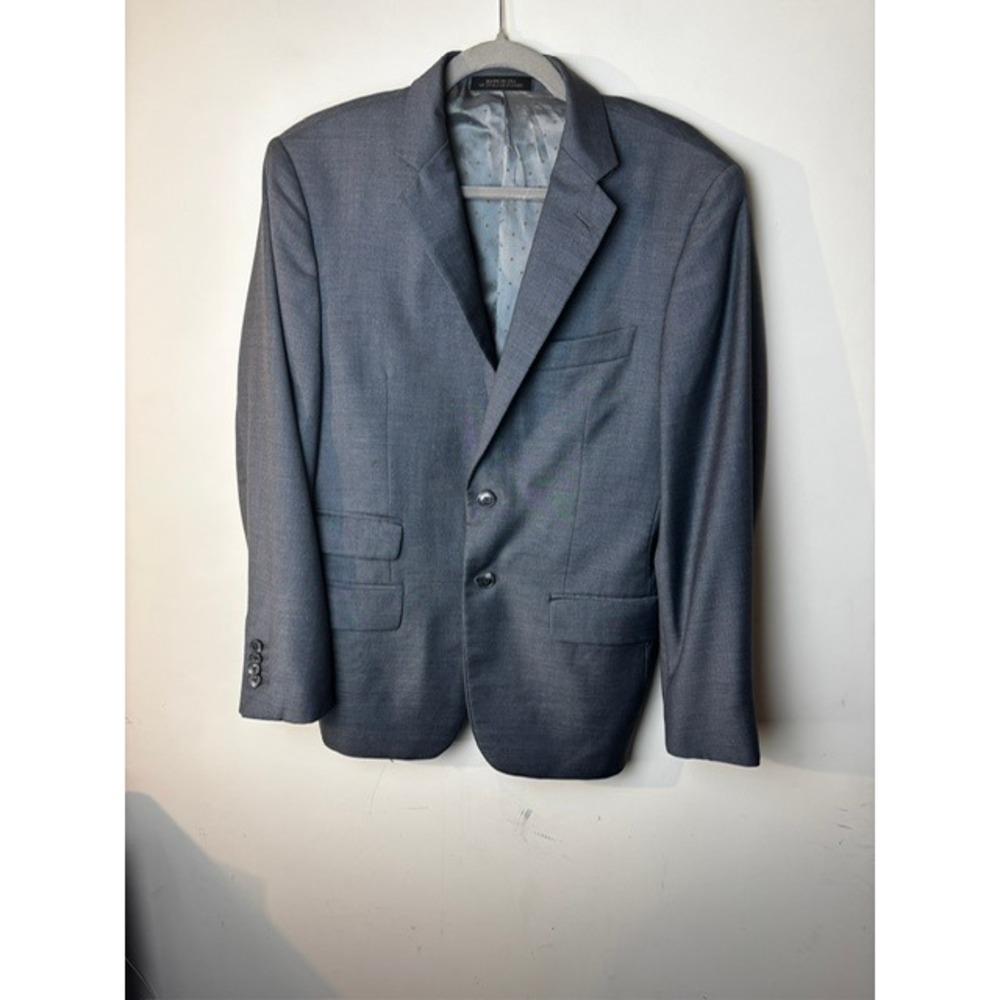 Mens Jos A‎ Bank Reserve 40R Wool Zignone Super 110s Italian Blazer Grey
